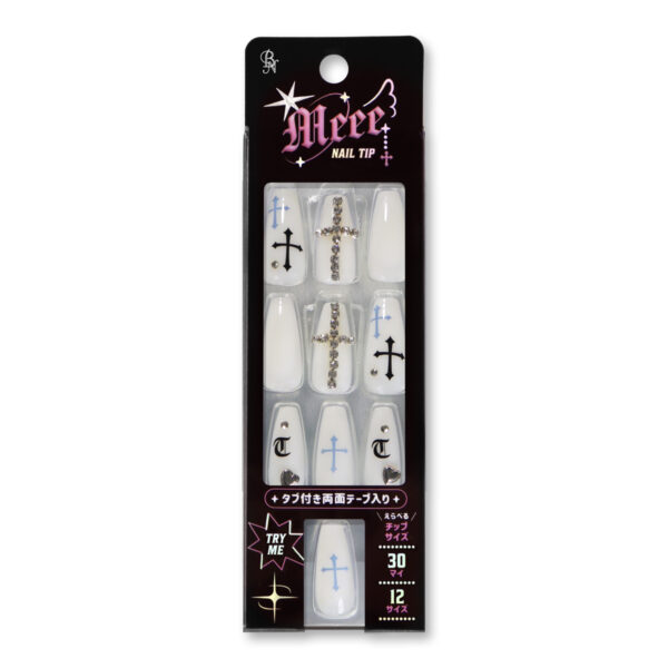 Meeeネイルチップ GAN 神コスパ 激盛れぎゃるメイク Nailchip 映えるトレンドデザイン GAN-03 ビーエヌ